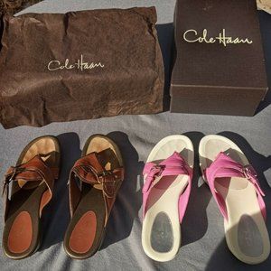 Cole Haan Air Darby Nike Air soles Womens Sandles 2 Pair Size 9.5 B Bundle